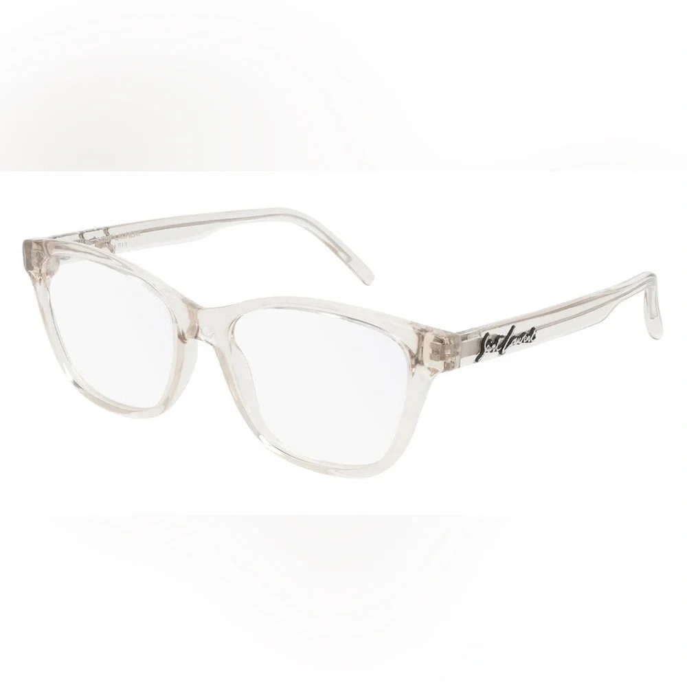 Cream Women's Saint Laurent SL 338 Glasses - Transparent Frame